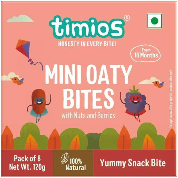 Timios Mini Oaty Bites - Nuts & Berries