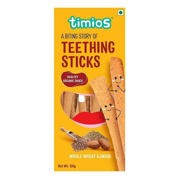 Timios Teething Sticks - Whole Wheat Ajwain