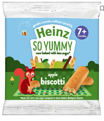 Heinz so Yummy Apple Biscotti, 60g, 7+ Months