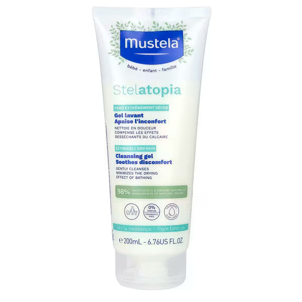 Mustela, Stelatopia Cleansing Gel, Fragrance Free, 200 ml