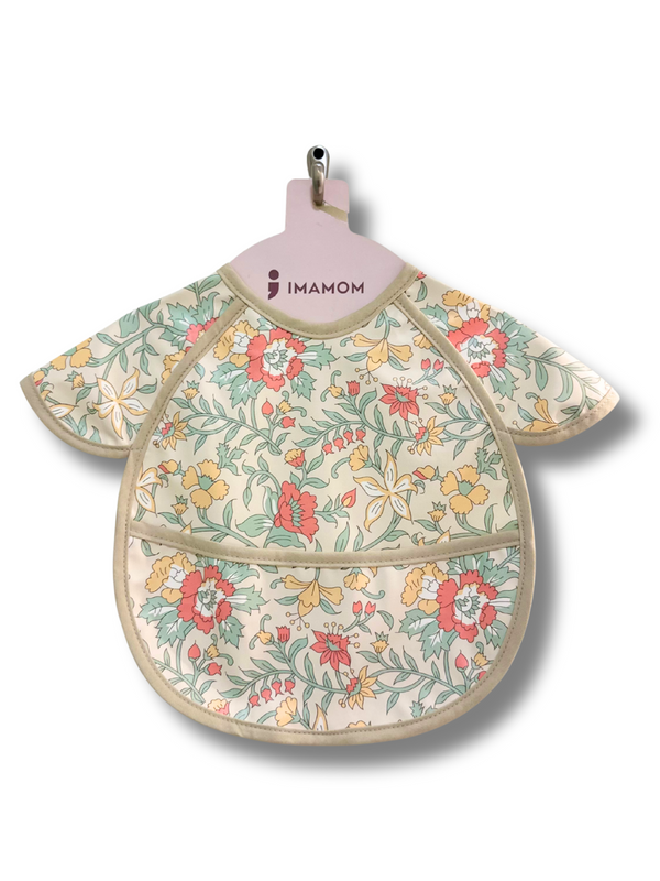 Baby Bib – Floral Print | Cap Sleeve & Waterproof