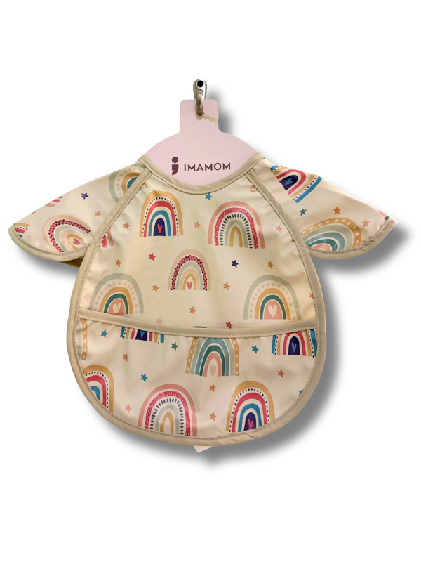Baby Bib – Cartoon Print | Cap Sleeve & Waterproof