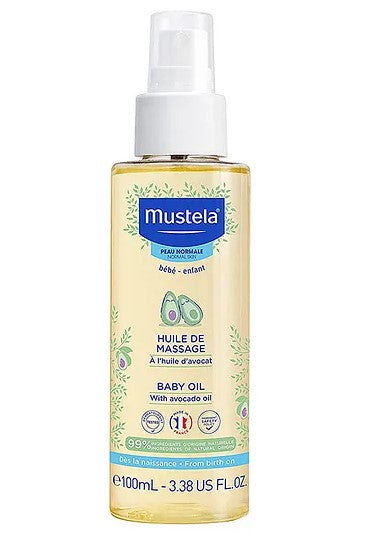 Mustela, Baby Oil with Avocado Oil, 3.38 fl oz (100 ml)