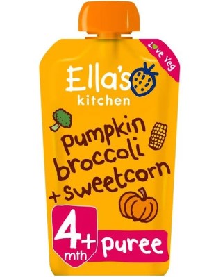 Ella's Kitchen Organic Pumpkin Broccoli and Sweetcorn 120g 4 Months