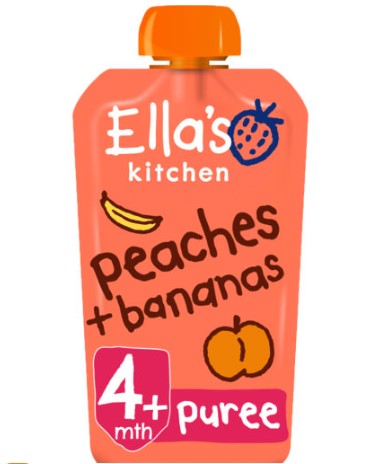 Ella’s Kitchen Peaches + Banana, 4m+, 120g