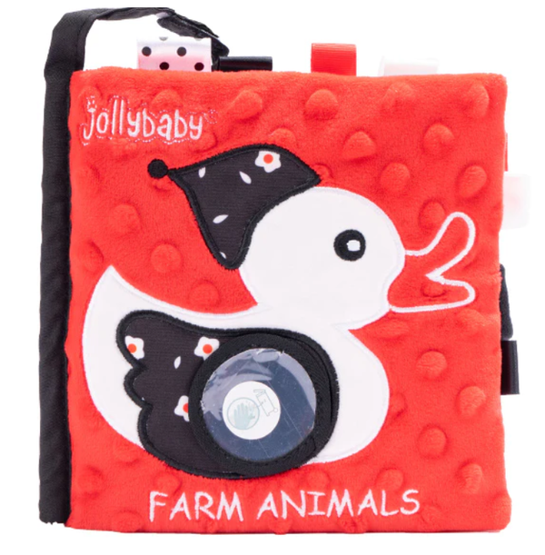 Jollybaby Black, White and Red Vision Cloth Book - Farm