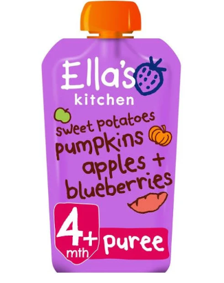Ella’s Kitchen Sweet Potatoes, Pumpkins, Apples and Blueberries – 120g