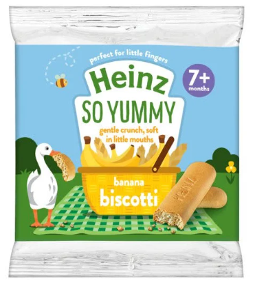 Heinz so Yummy Banana Biscotti, 60g, 7+ Months