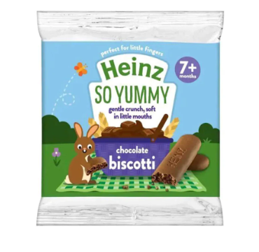 Heinz so Yummy Chocolate Biscotti, 60g, 7+ Months