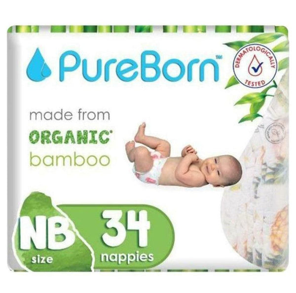 PUREBORN Organic Bamboo Diapers - IMAMOM