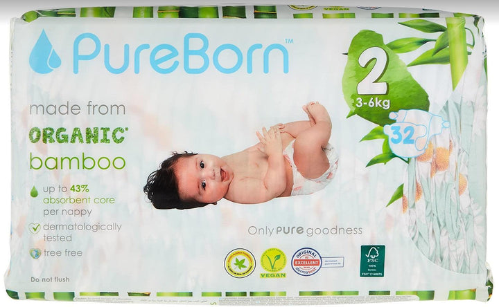 PUREBORN Organic Bamboo Diapers - IMAMOM