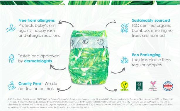 PUREBORN Organic Bamboo Diapers - IMAMOM